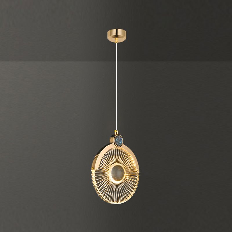 Round Shape Metal Pendant Lights Contemporary Style Hanging Lamps