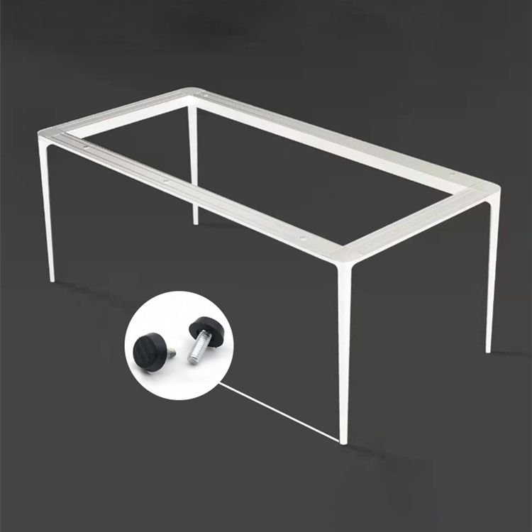 Modern Style White Dining Table Sintered Stone Rectangle Table for Home