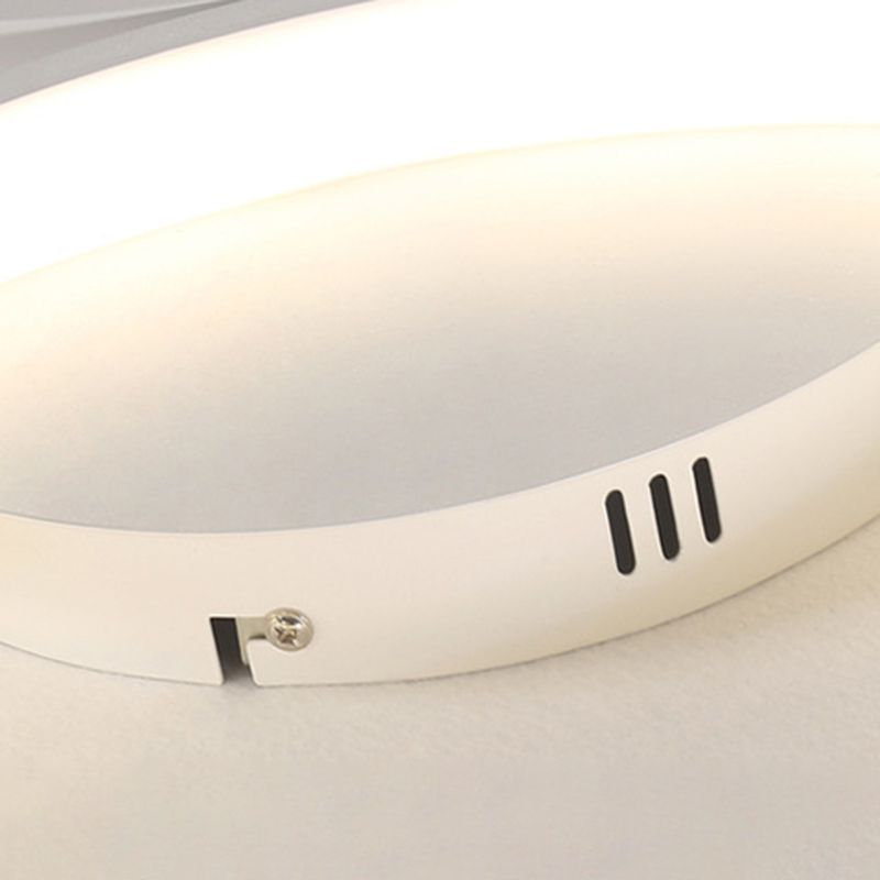 Acryl Kreis Ring bündig Halterung Deckenbefestigung Minimalist 3 Lichter Schwarz Flush Licht