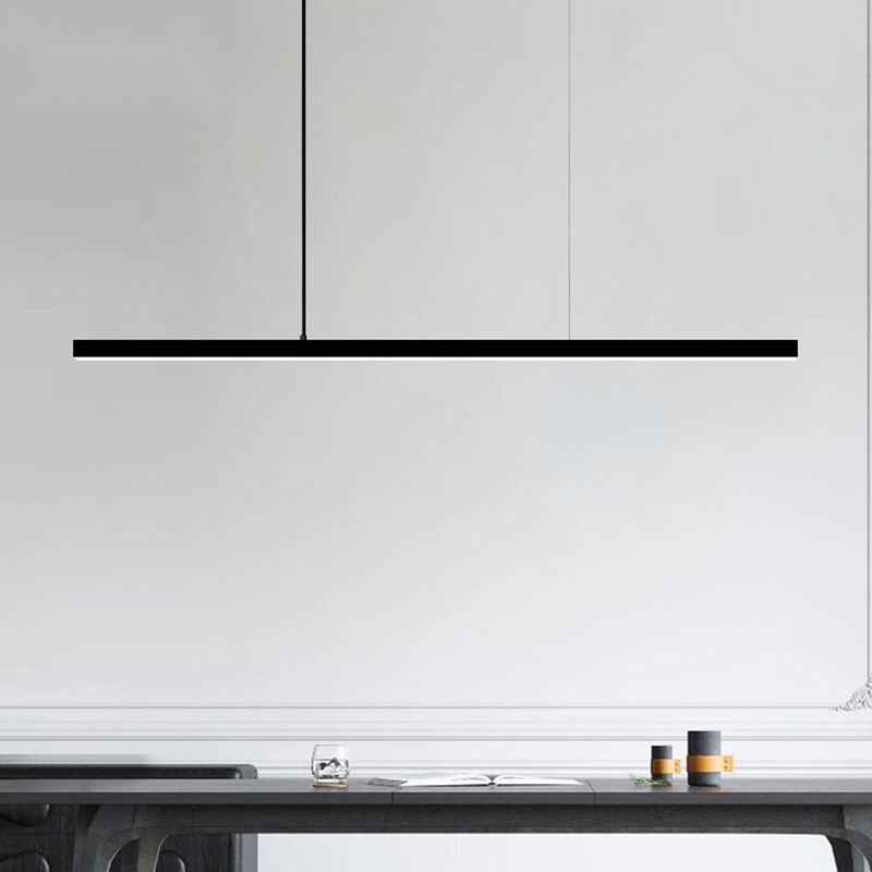 Accesorios de iluminación modernos de la isla de cobre de cobre lámpara de suspensión LED de 1 luces lineales