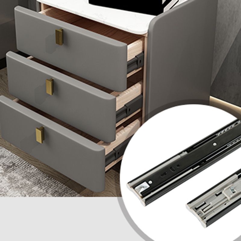 Glam Drawers Included Accent Table Nightstand 22.5" Tall with Legs