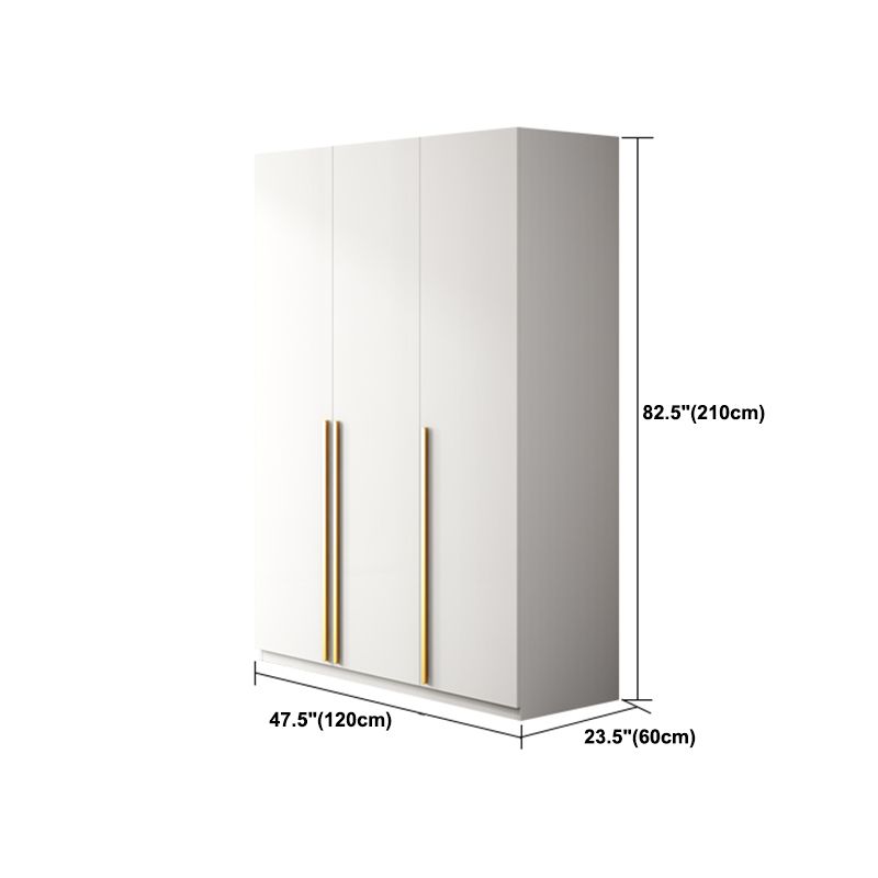 White Colour Wooden Wardrobe Contemporary Style Wardrobe Closet with Drawer
