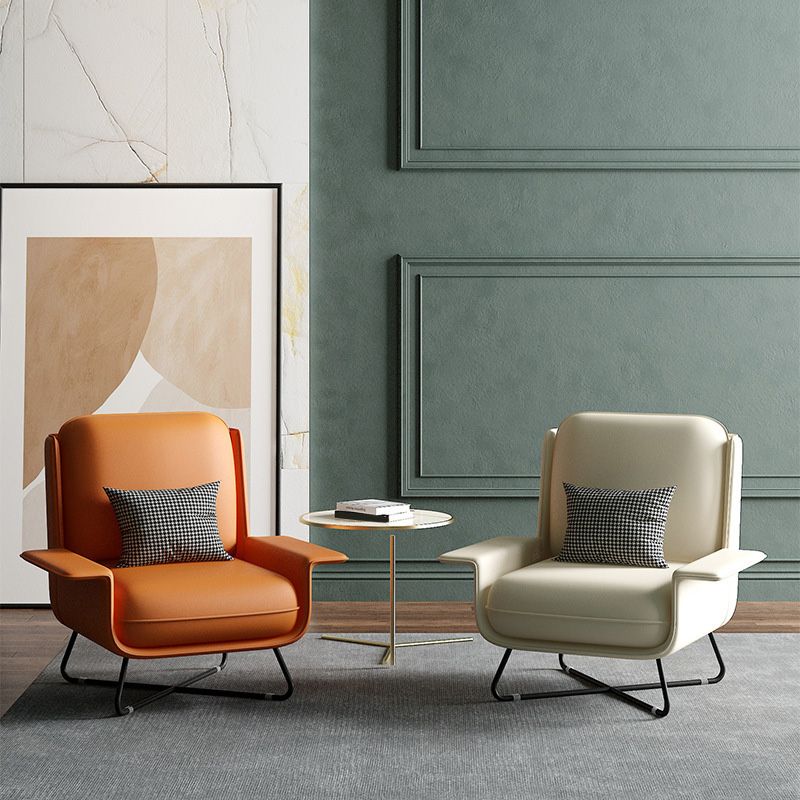 Contemporary Cross Accent Armchair Arms Included Office Accent Chair