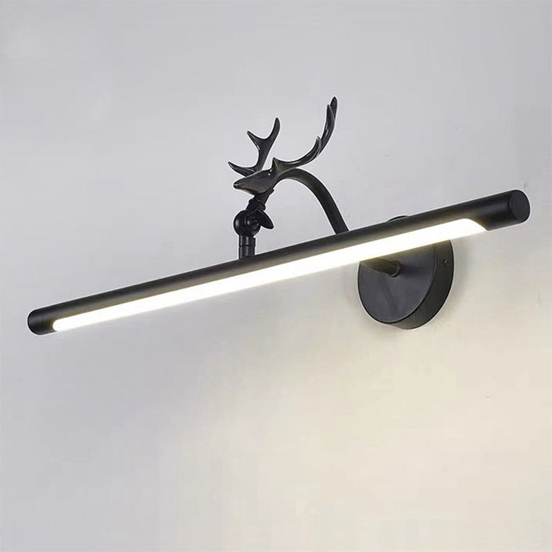 Illuminazione da parete a forma lineare in stile moderno in metallo1 lampada con applione leggera per bagno