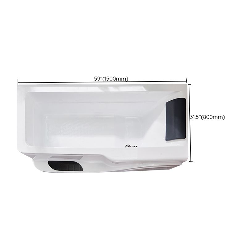 Contemporary Rectangle Bathtub Acrylic Air /Whirlpool/Soaking Bathtub