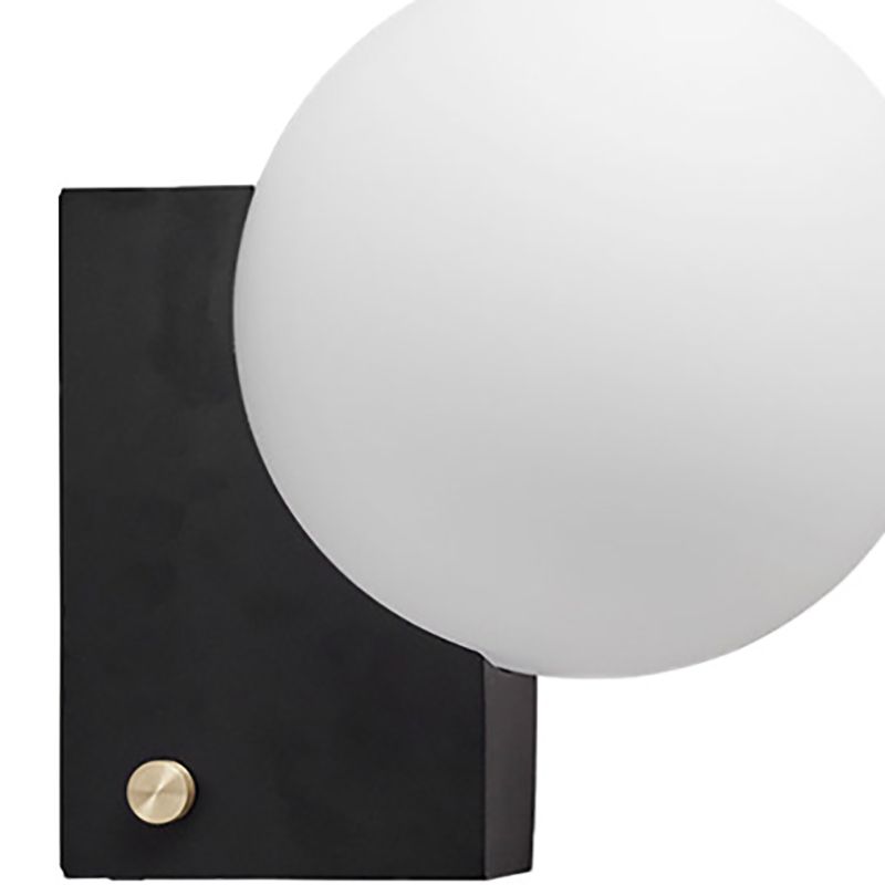 Ball Shape Glass Vanity Lamp Modern Style 1 Light Vanity Light Fixture