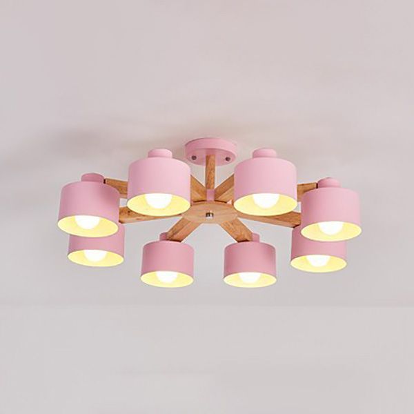 Lampade a sospensione del cilindro in metallo Lampada moderna Multi Lights Suspension Lampada