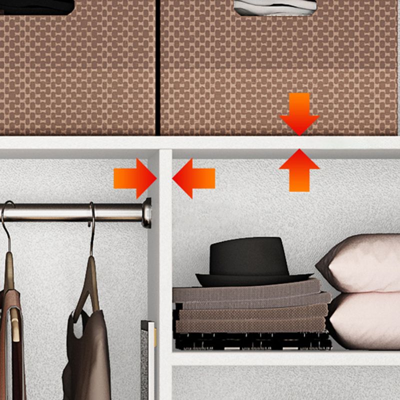 Modern Solid Color Kid's Wardrobe Wooden White Hanging Clothes Rack