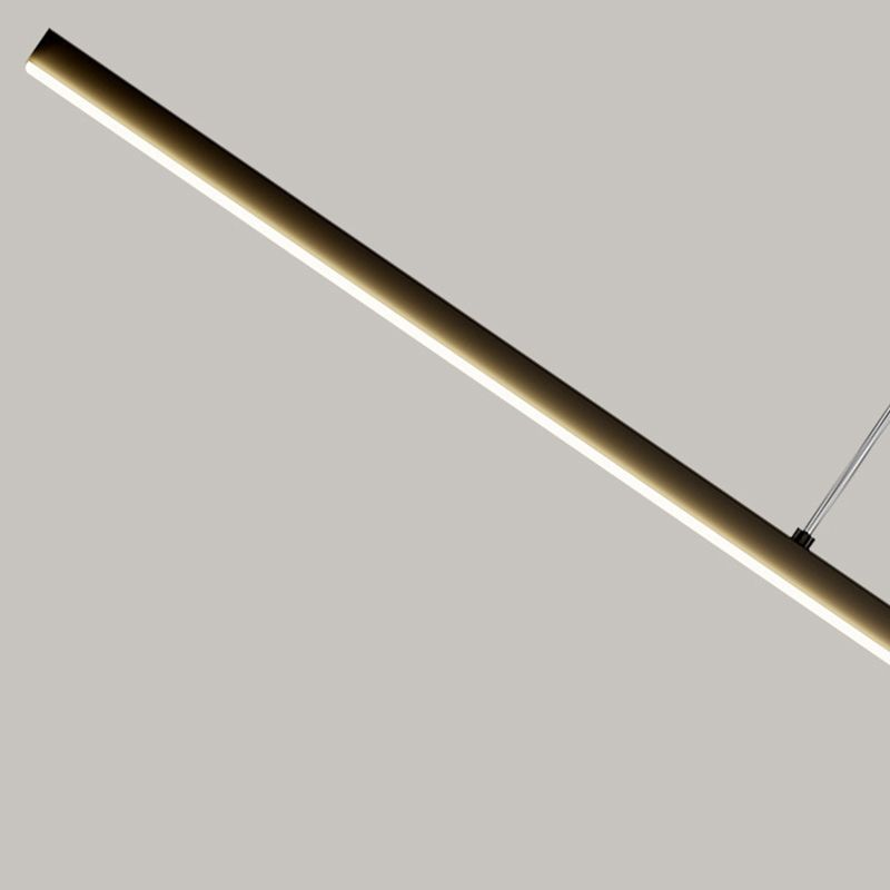 Ideas de iluminación de la isla de la isla de la isla de forma lineal de estilo contemporáneo de forma lineal