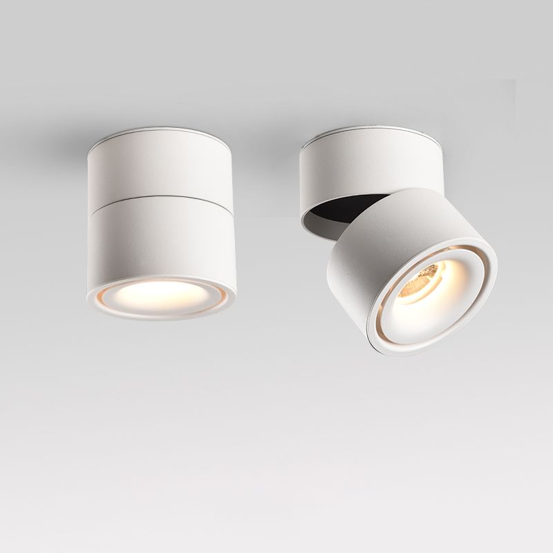 Cylinder 1-Light LED Flush Light New Modern Aluminum Flush Mount Ceiling Light Fixtures