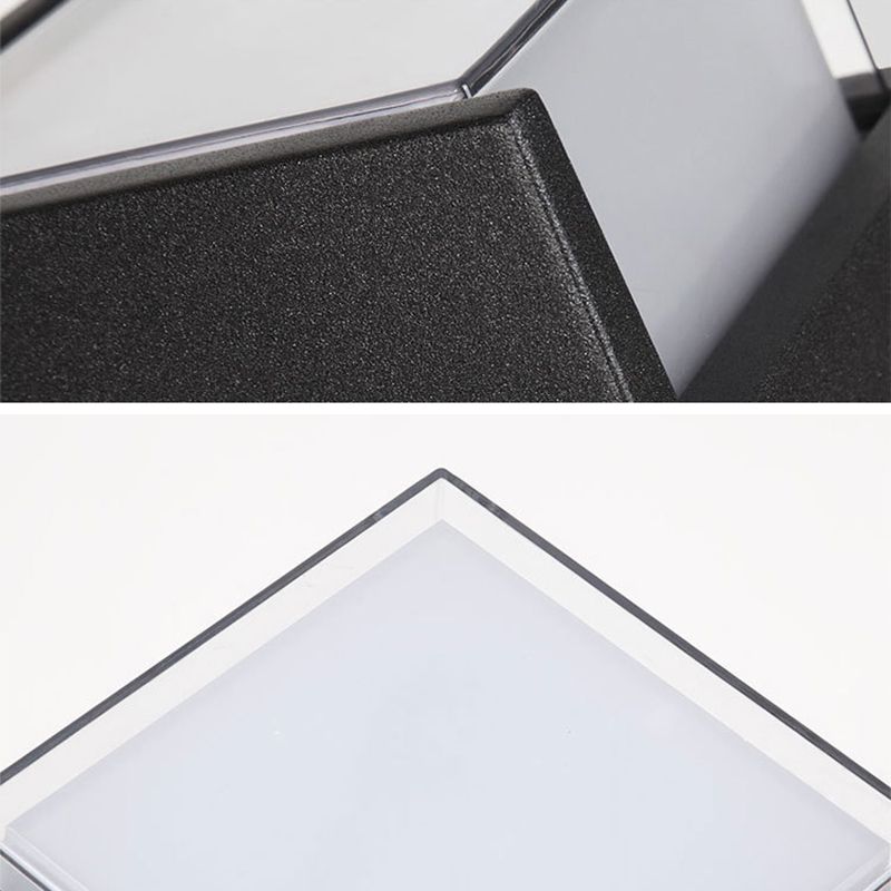 Geometrische Form Metallwandbeleuchtung moderner Stil 1 Lichtwandmontierte Beleuchtung in Schwarz