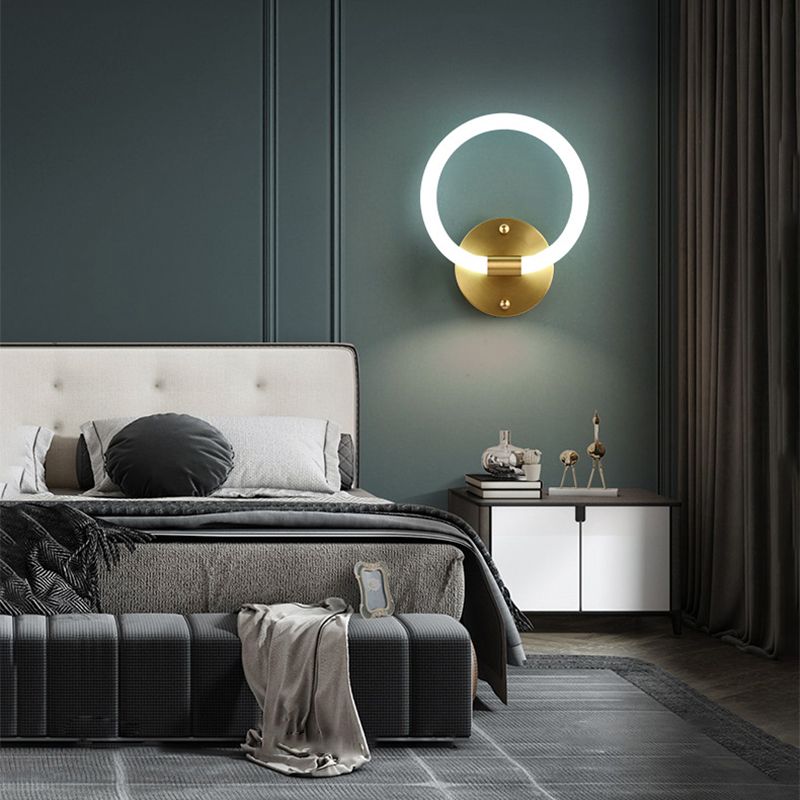 Linear Wall Sconces Modern Metal Wall Lamp in Gold for Living Room
