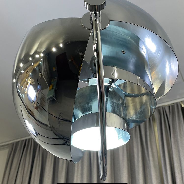 Costilería colgante colgante de hierro negro Luz de 1 luces de 1 luces para sala de estar