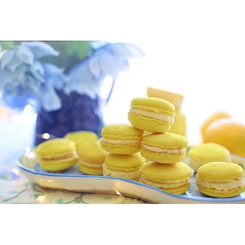 Macaron Dessert Wall Mural Decal for Dessert Shop Stain-Resistant, Custom-Made