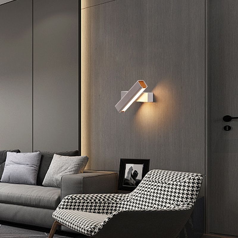 Square Shade Metal Wall Sconce Modern Style 1 Light Wall Mounted Light