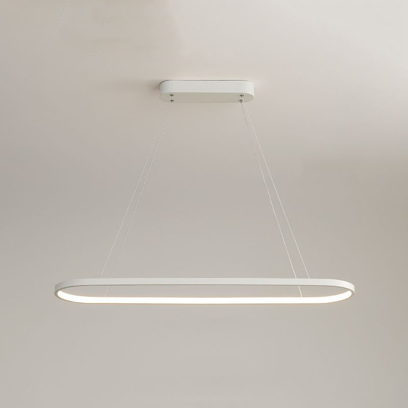 Nordic Linear Chandelier Metal Single Light Chandelier Pendant for Living Room