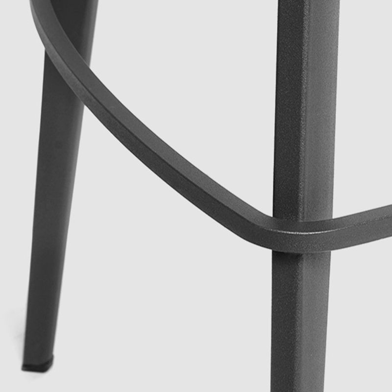 Modern Leather Bar Stool Low Back Footrest Counter Stool for Bristol