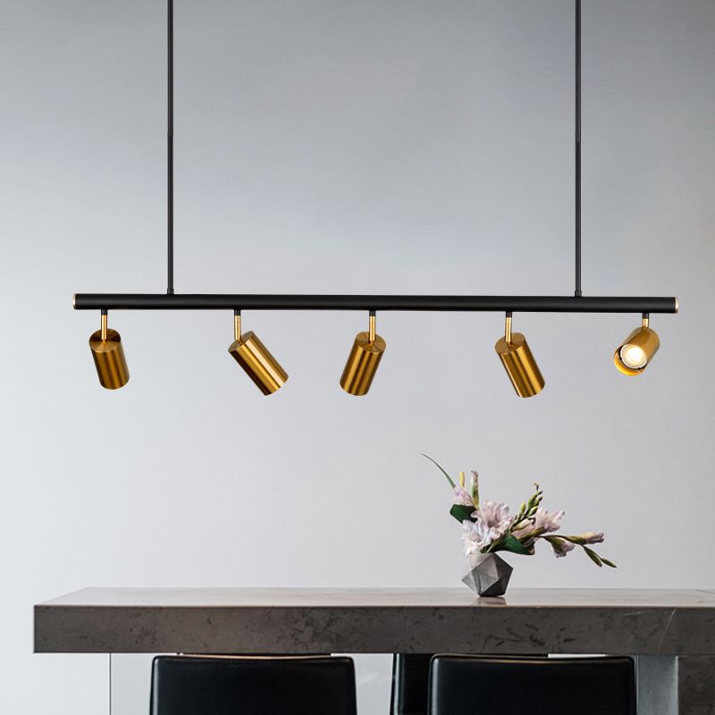 Half Cylinder Shape Modern Style Island Pendant Metal Island Light Fixtures