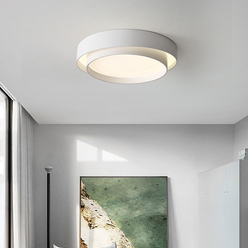 Wrought Iron LED Ceiling Light in Modern Concise Style Acrylic Circular Flush Mount for Bedroom