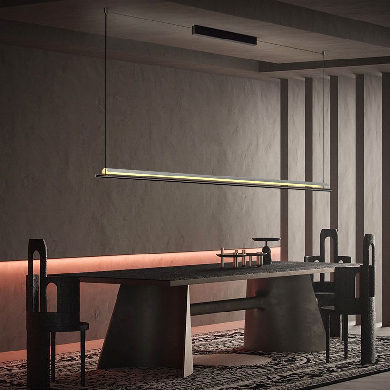 Nordic Metal Island Light Black 1 LED LED PRIGHTA para comedor