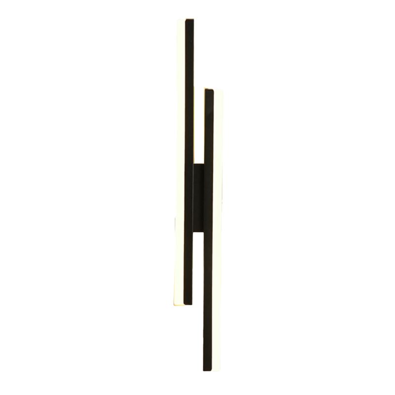 Metal Linear Shape Wall Sconce Modern Style 2 Lights Wall Light Sconce