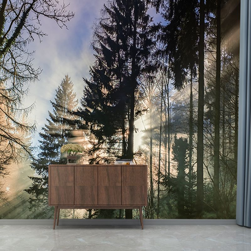 Eco-friendly Wall Mural Wallpaper Forest Sitting Room Wall Mural