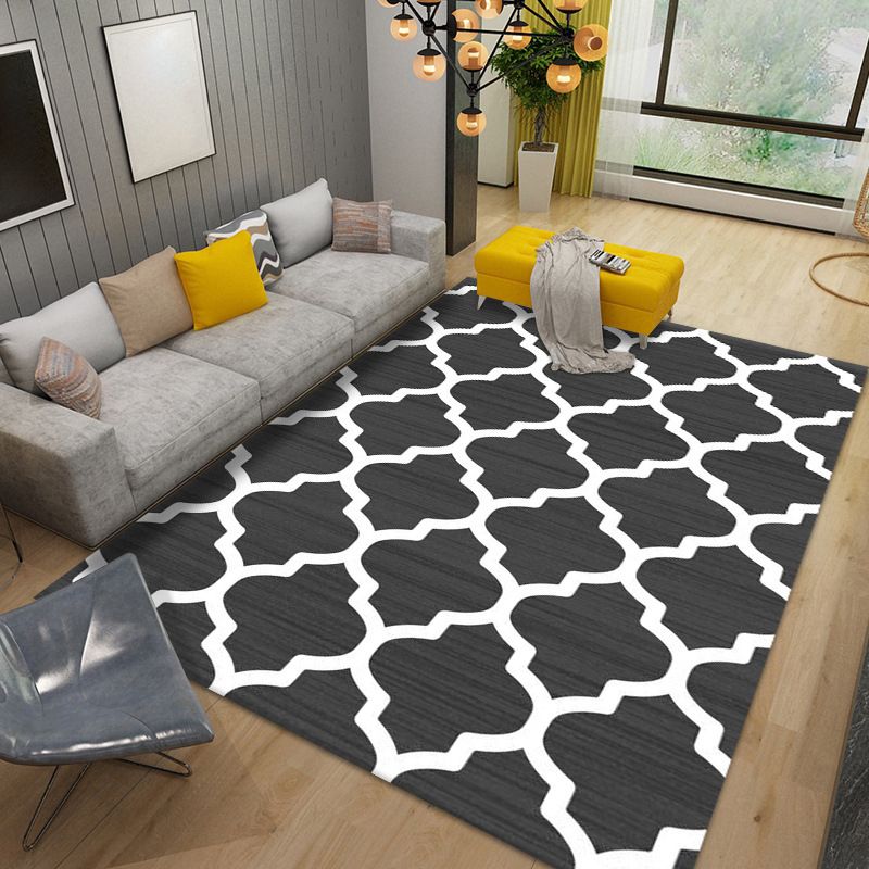 Nordic Rug Geometric Carpet Anti-Slip Backing Area Rug for Living Room