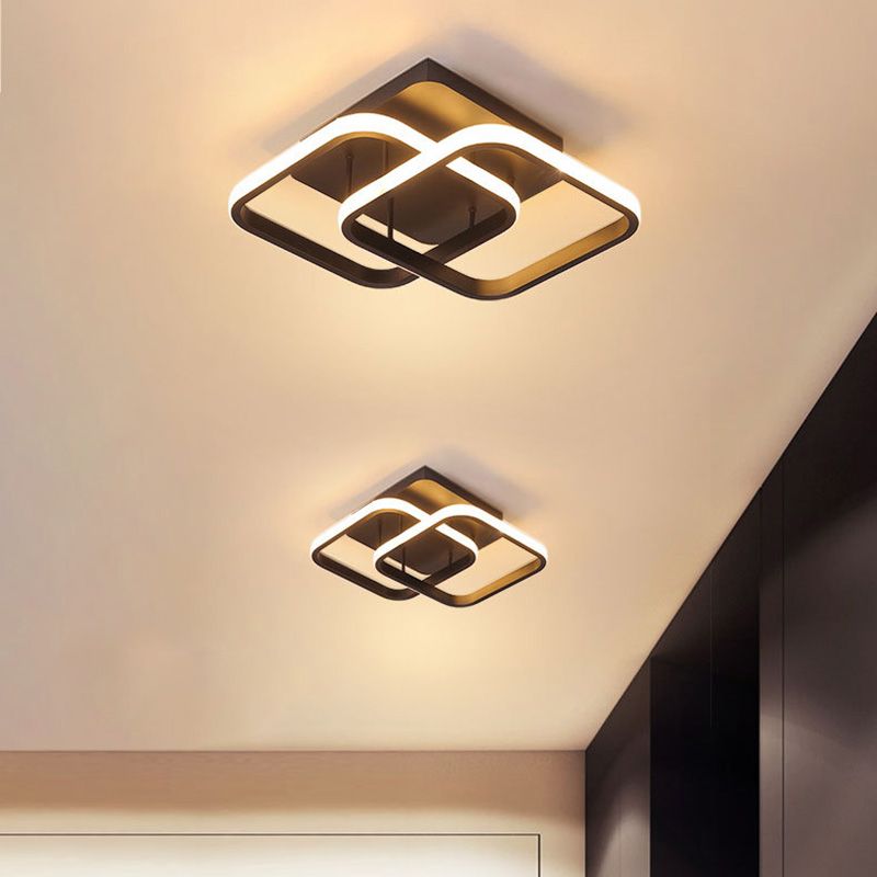 Luz de techo de metal con iluminación empotrada LED de estilo contemporáneo para dormitorio