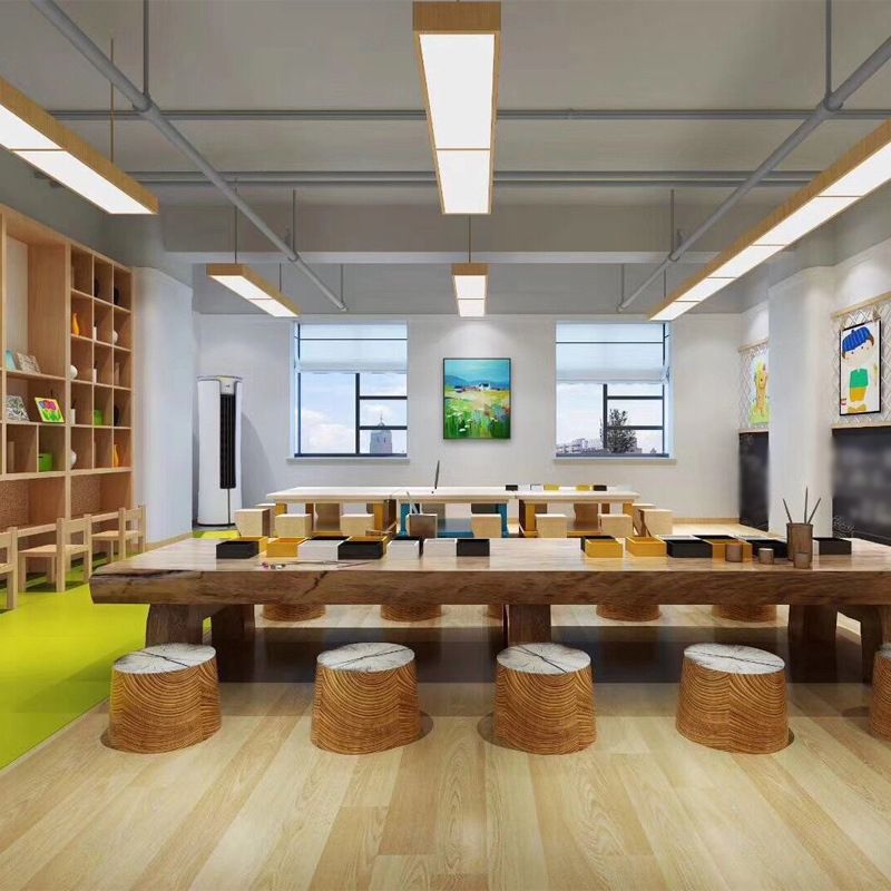 Aluminium Linear Anhängerlampe Nordischer Stil 23,5 "/47"/71 "Lange LED -Decke hängen Licht in Holz