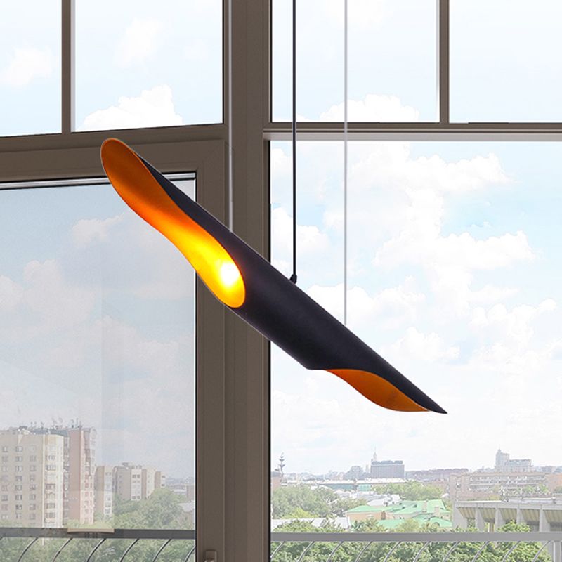 Pipe Hanging Ceiling Light Nordic Metal Black/White Pendant Light for Bedroom, 23.5"/27.5"/31.5" Wide