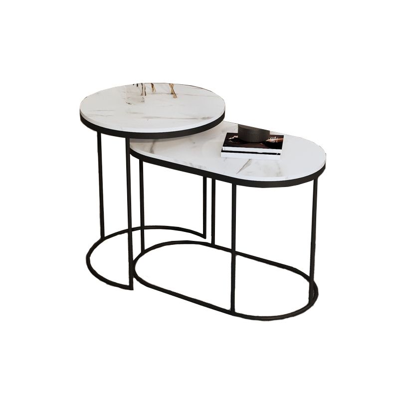 18.36" Tall Side End Table Contemporary Metal Frame Side Accent Table