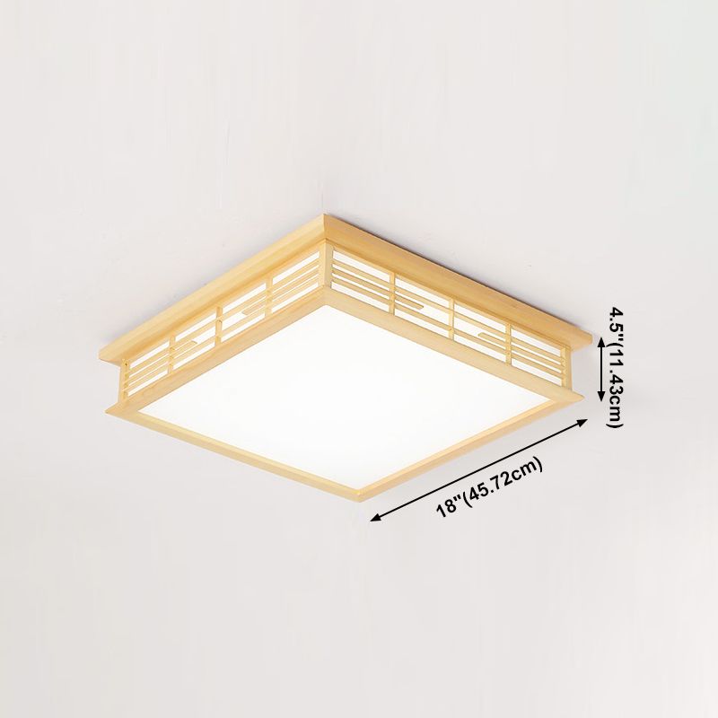 Luminaires de plafond encastrés à LED en bois, luminaire de plafond moderne à montage encastré