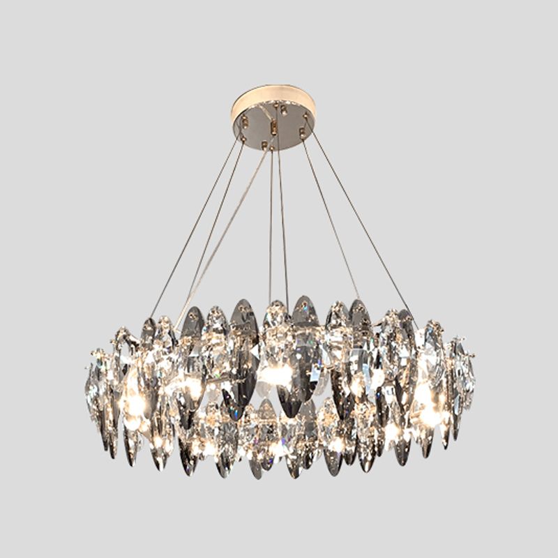 Lámpara de araña de cristal simple de estilo moderno para dormitorio