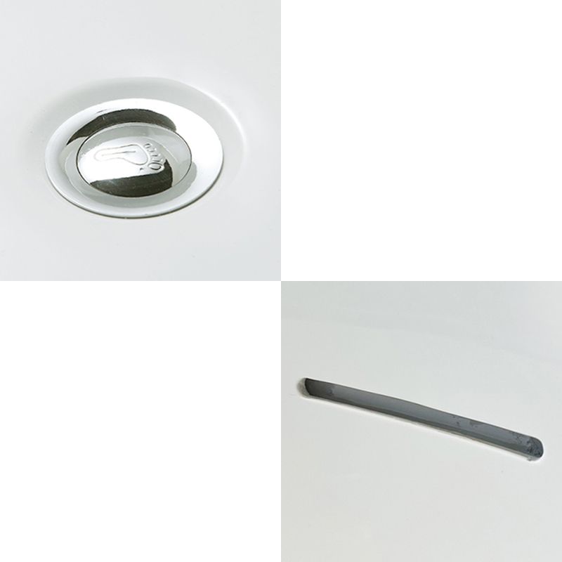 Modern Acrylic White Bathtub Freestanding Soaking Bathtub with Drain