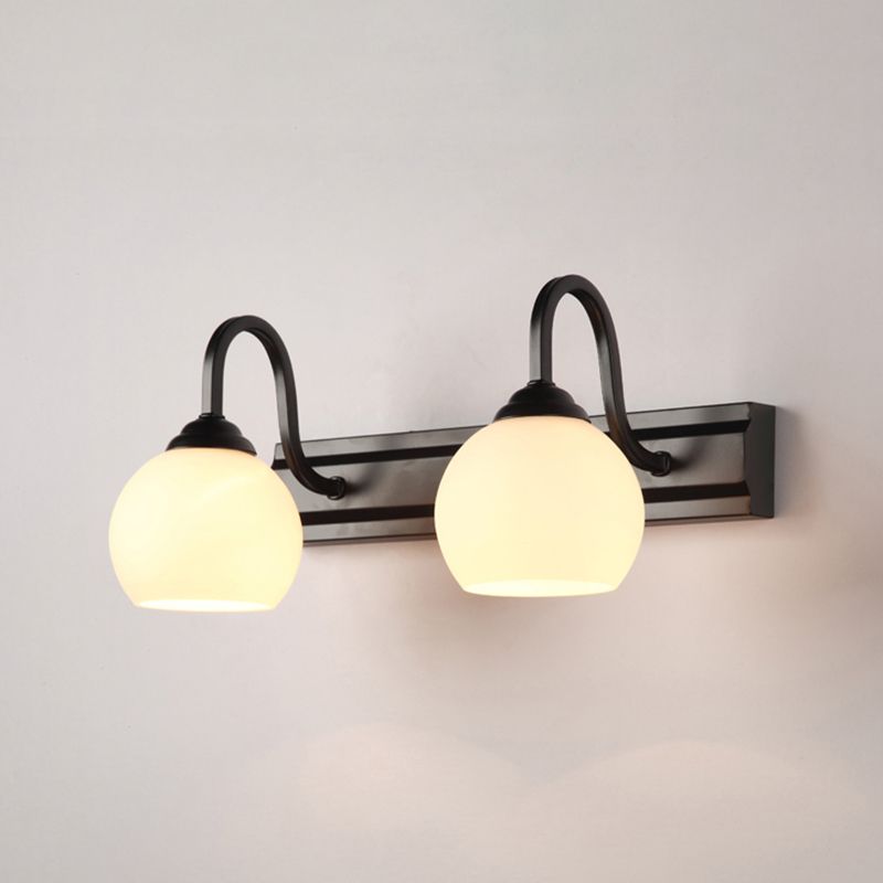 Simplicità vintage Global Vanity Sconce Lights Milk Glass Wall Monte Funtura per bagno