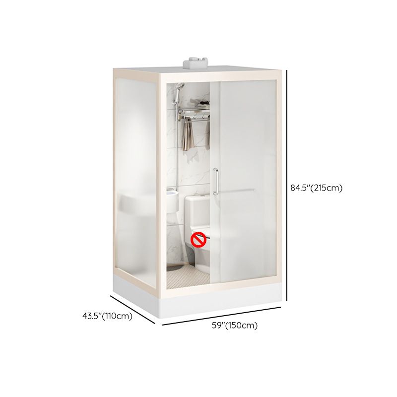 Rectangular Sliding Shower Enclosure Framed Shower Enclosure in White
