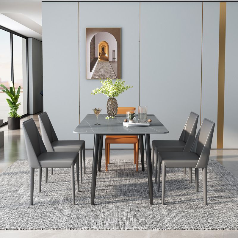 Silla lateral de restaurante de cuero estilo silla de montar con acabado mate Silla de comedor Parsons (juego de 2)