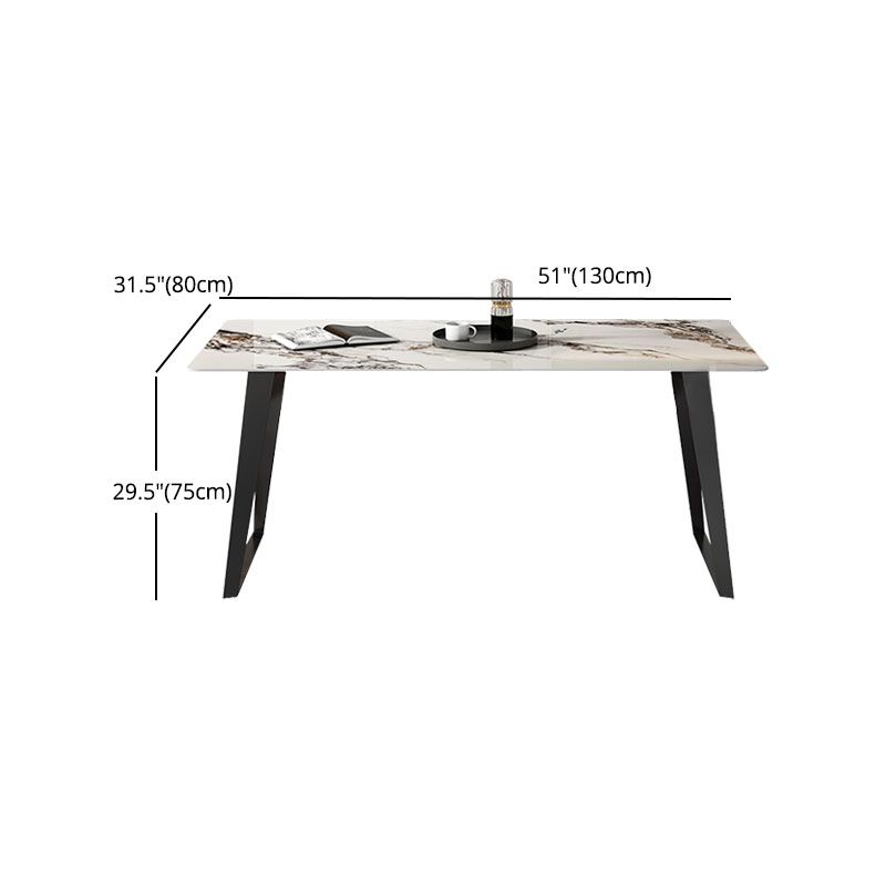 Modern 1/4/5/7 Pieces Dinette Set with Sintered Stone Top Rectangle Dining Table Set