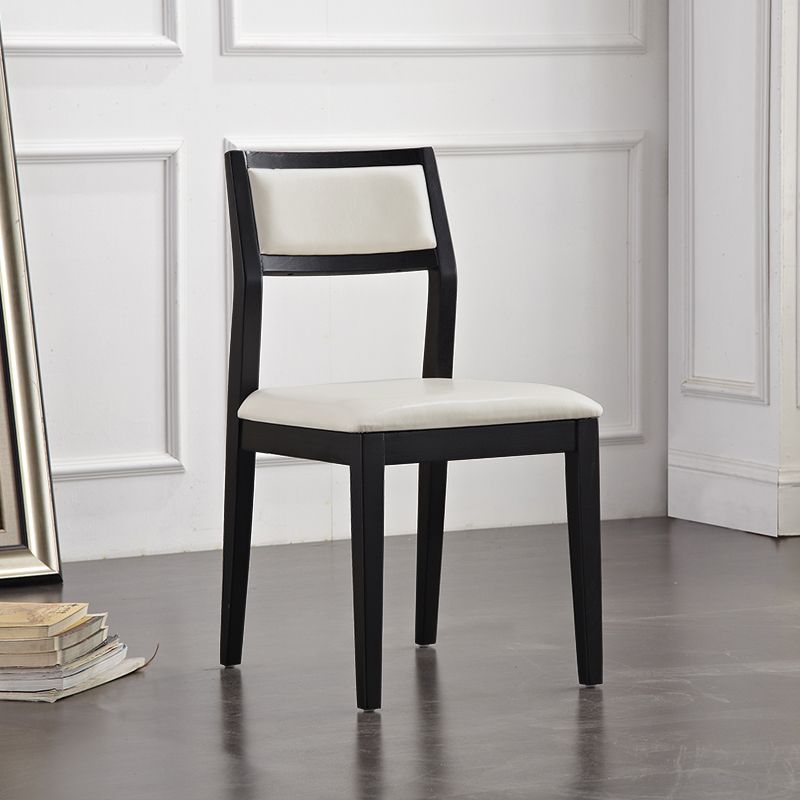Eigentijdse stoelen Dining Armless Open Achterzijde stoelen met houten benen voor keuken