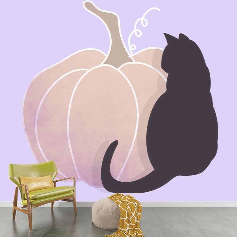 Stain Resistant Mural Cartoon Animals Illustration Living Room Wall Mural