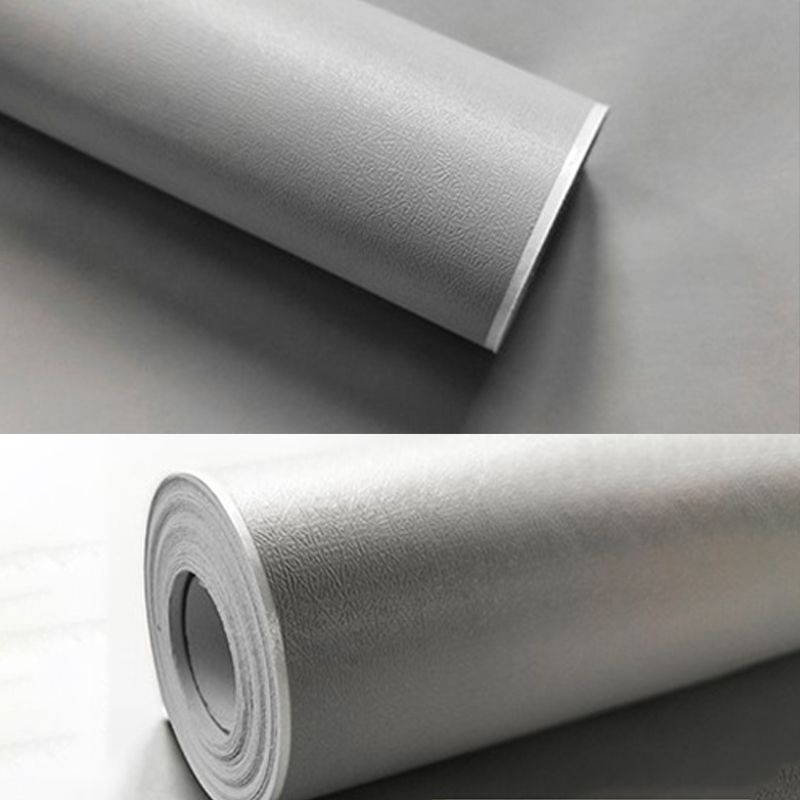 Scandinavian Plain Pattern Wallpaper Waterproof Self-Adhesive Wall Covering, 48.4 sq ft.