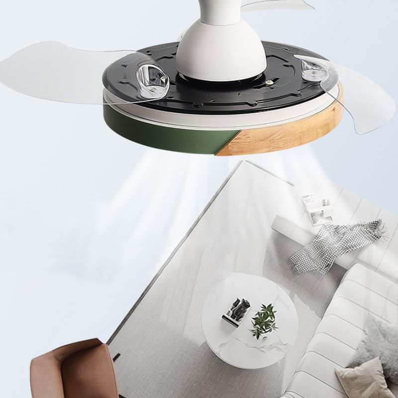 Metal Circular Ceiling Fan Light Nordic LED Ceiling Mounted Light