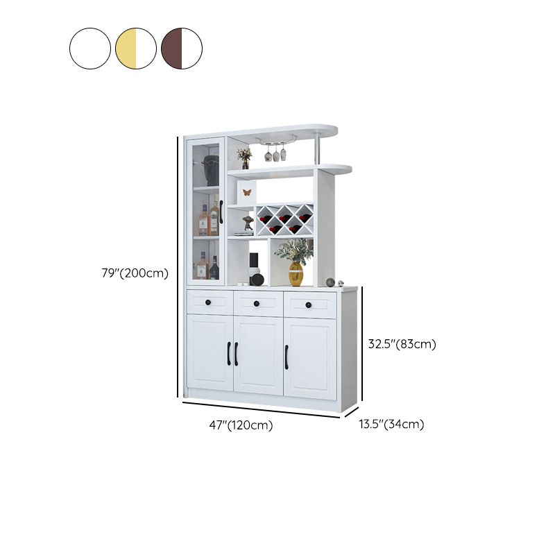 Modern 78.74" H Cabinet with Door Wooden Accent Cabinet with Drawer