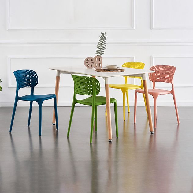 Plastic Contemporary RestaurantSide Chair Colorful Stacking Dining Chair