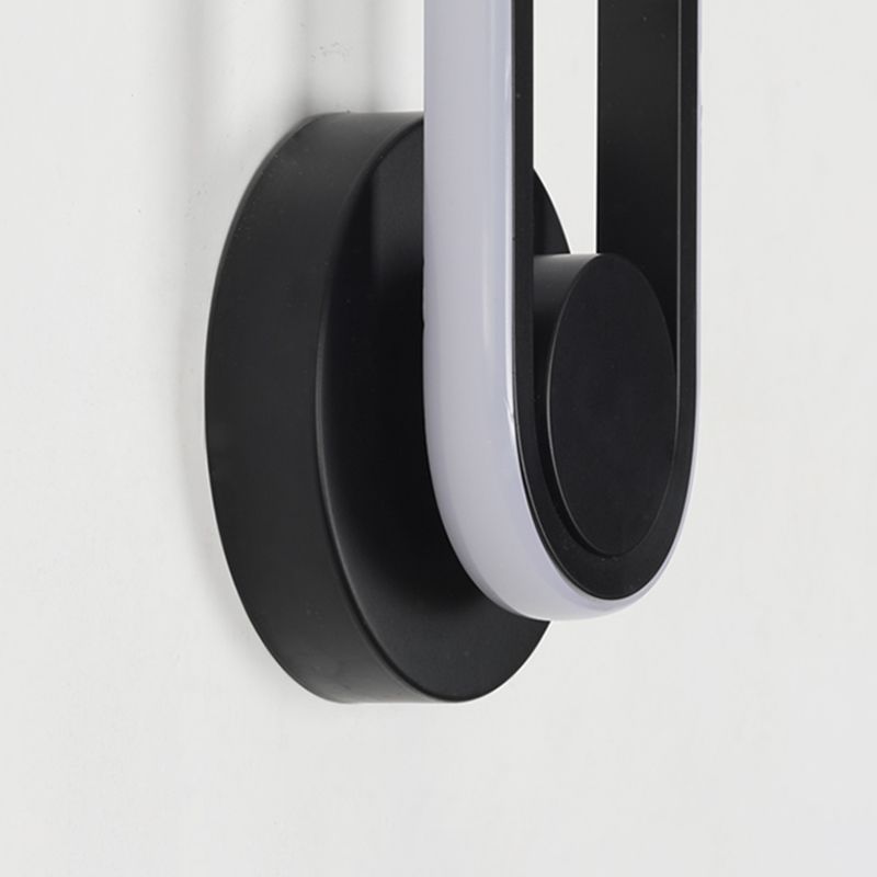 Modern Simple Iron Wall Light Ellipse Shape LED Rotatable Wall Lamp for Living Room