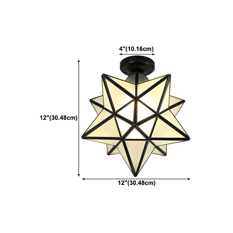 Geometric Glass Flush Mount Ceiling Light Modern Flush Mount Ceiling Fixture
