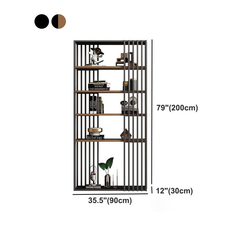 Open Metal Etagere Bookcase Industrial Shelf Bookcase with Shelves