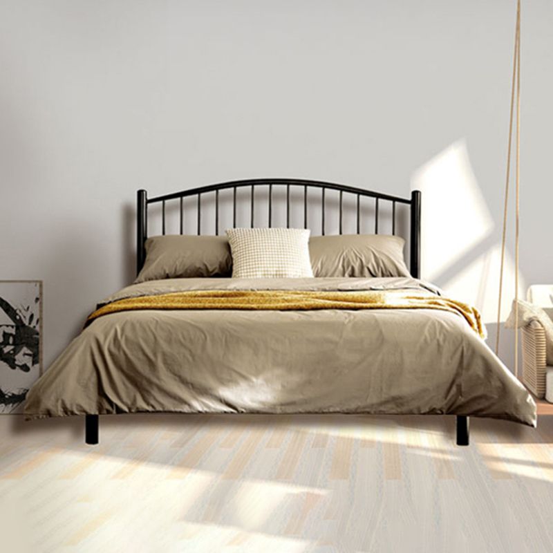Industrial Metal Standard Bed Black Open-Frame Bed Frame for Home