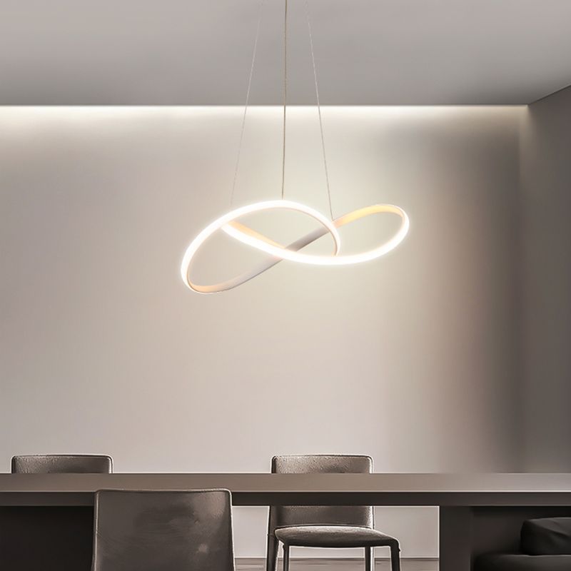 Contemporary Strip Shape Pendant Chandelier Metal 1-Light Pendant Lighting