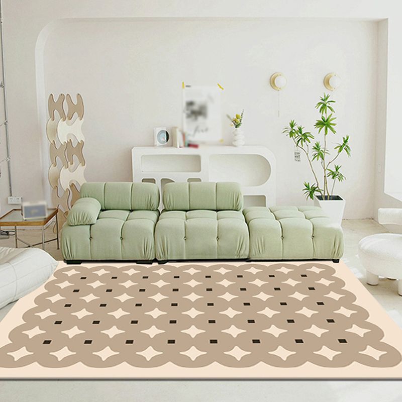 Geometric Pattern Living Room Rug Rectangle Carpet Washable Area Rug